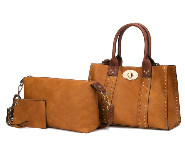 MKF Elissa Satchel Handbag by Mia K- 3 pc Set