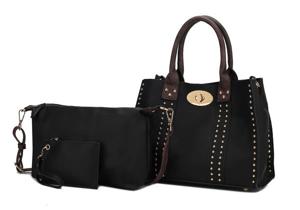 MKF Elissa Satchel Handbag by Mia K- 3 pc Set