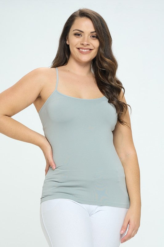 Seamless Long Spaghetti Strap Long Camisole Top