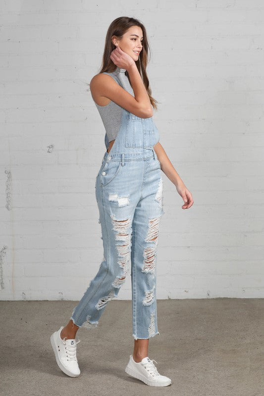 HEAVY DISTRESSED STRAIGHT FIT OVERALL