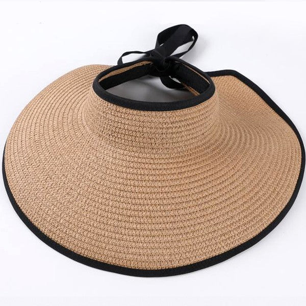 STRAW VISOR SUN HAT