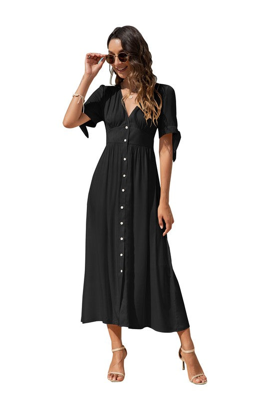 Maxi Dress with buttons on the front