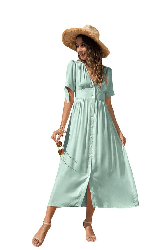 Maxi Dress with buttons on the front