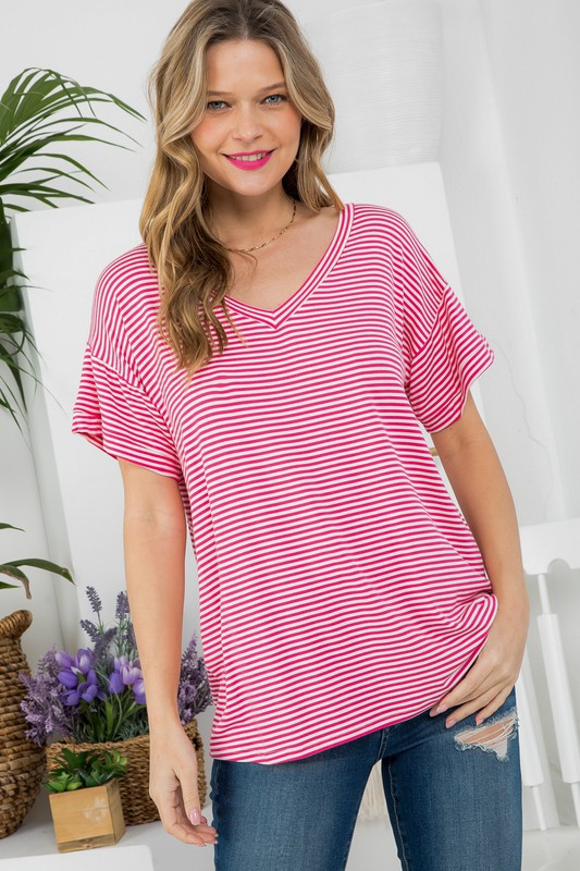 PIN STRIPE BOXY TOP