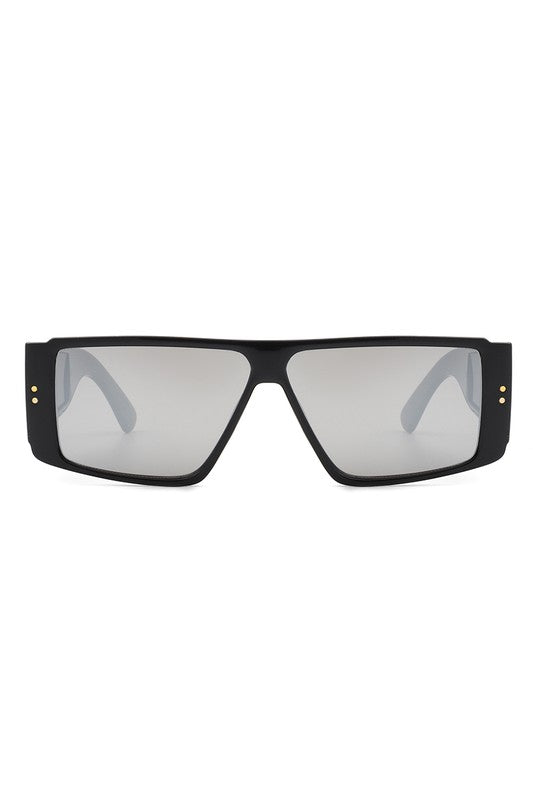 Retro Rectangle Flat Top Fashion Sunglasses