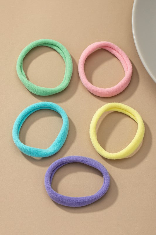 Set of 5 Non-Slip No Pull Hair Elastic ties