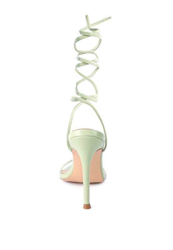 SPHYNX HIGH HEEL LACE UP SANDALS