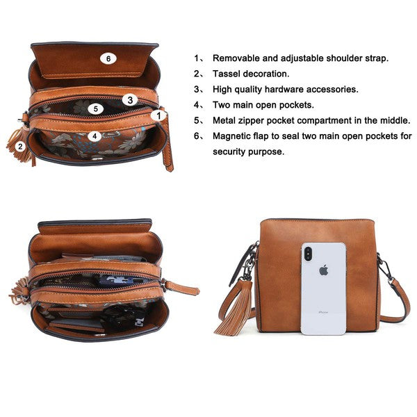 Mini Shoulder Bag with multipockets