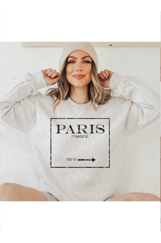 PARIS FRANCE GRAPHIC PLUS SIZE SWEATSHIRT