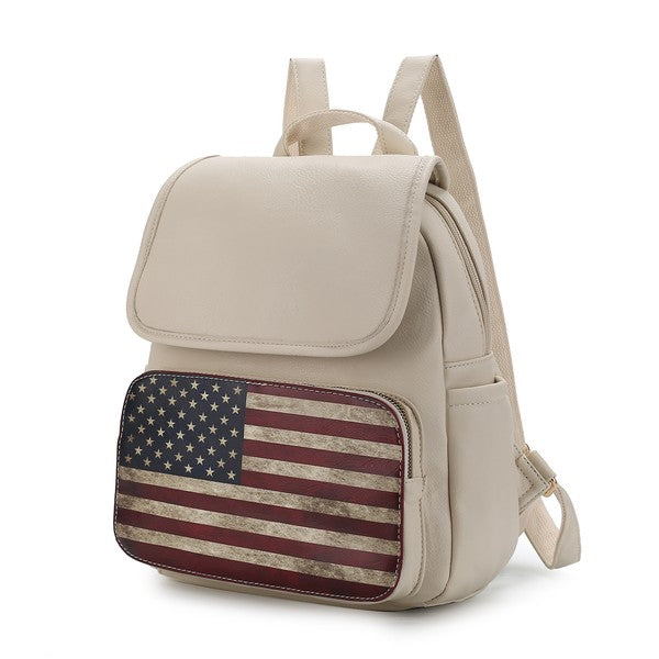 MKF Collection Regina Flag Women Backpack by Mia K