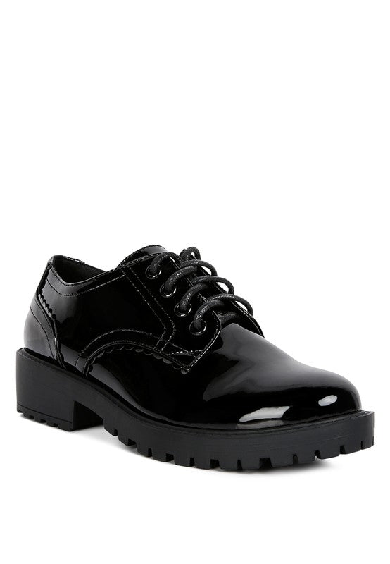 Whittle Patent Lace Up Derby Shoes