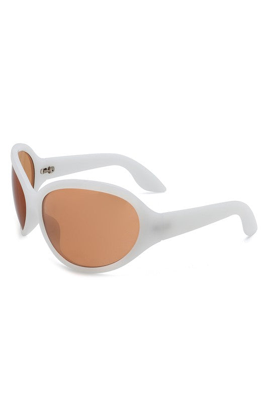 Oversize Round Wraparound Fashion Sunglasses