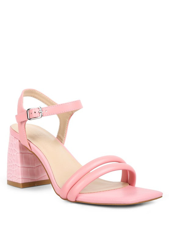 Edyta Ankle Strap Block Heel Sandals