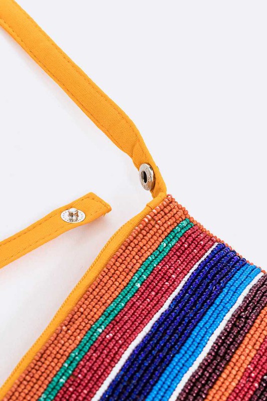 Serape Beaded Crossbody Swing Bag