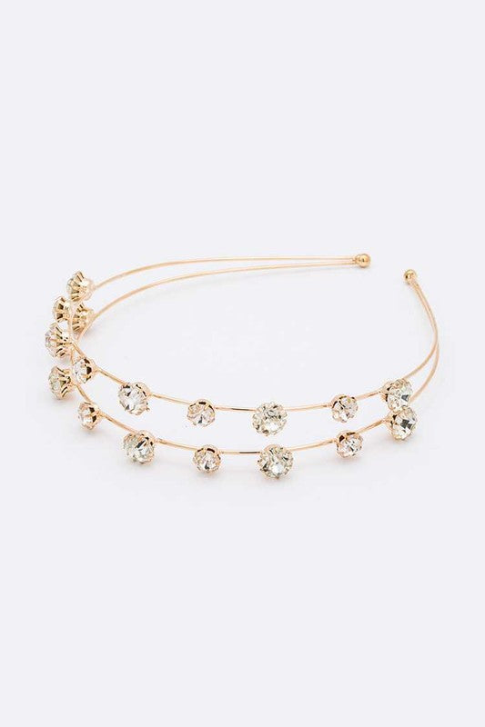 Crystal Iconic Double Row Headband