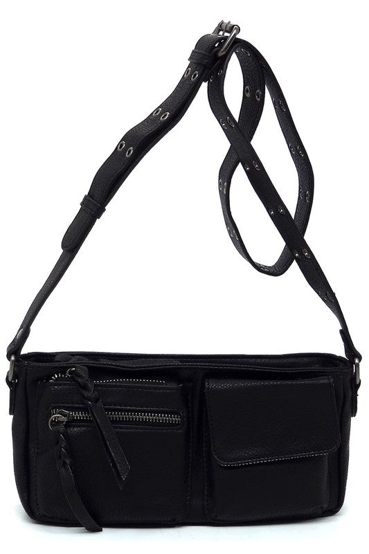 Fashion Buckle Strap Crossbody Bag