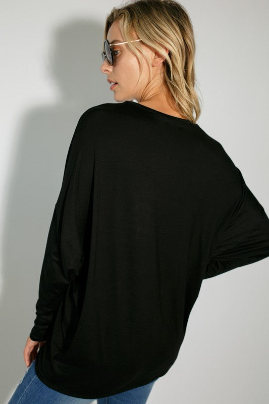 PLUS SEQUENCE POCKET DOLMAN SL TOP