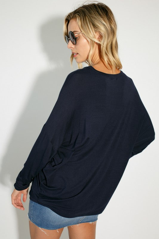 PLUS SEQUENCE POCKET DOLMAN SL TOP