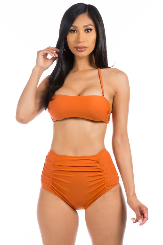 HIGH WAISTED TWO PIECE SWIMSUIT