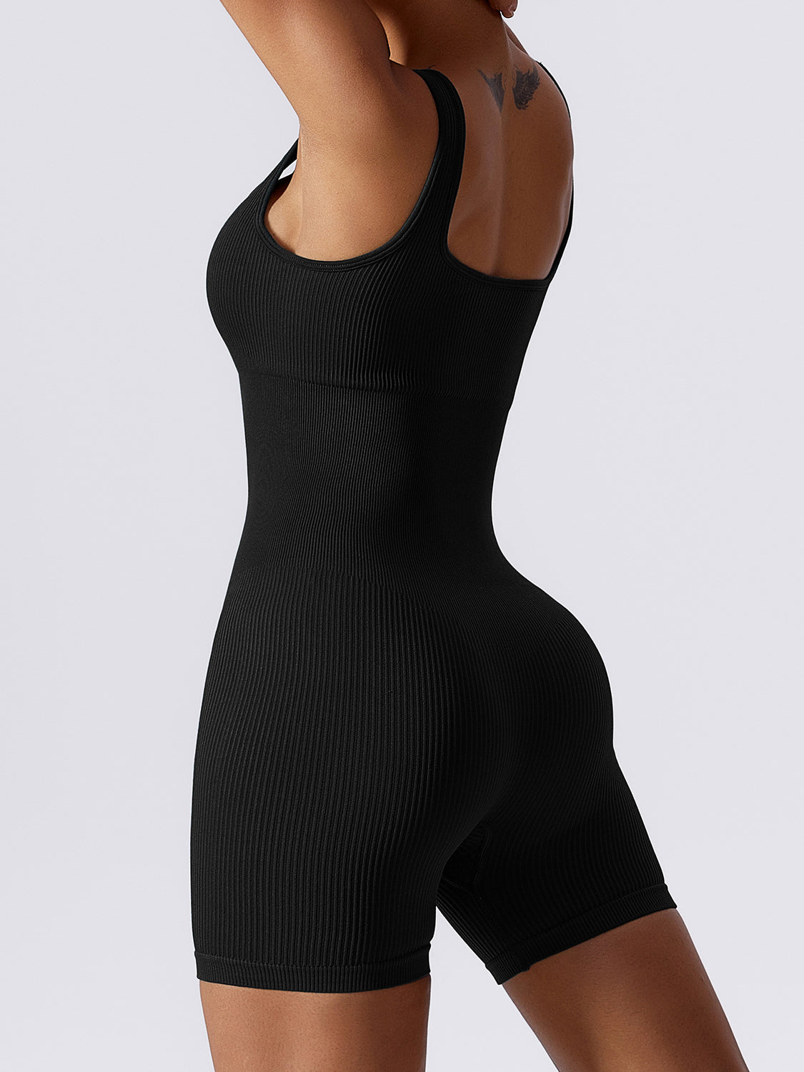 Basic Bae Ribbed Sleeveless Active Romper