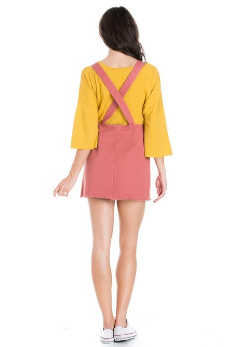 Denim Mini Skirt Overall