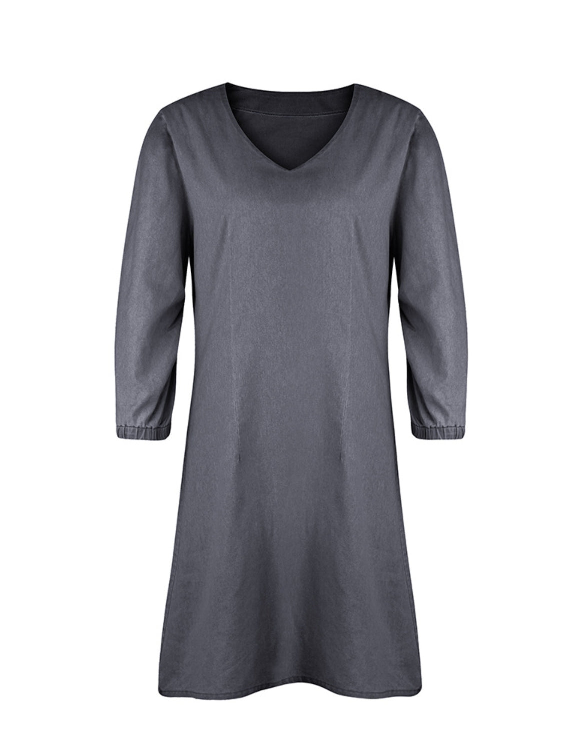 Full Size V-Neck Half Sleeve Dress