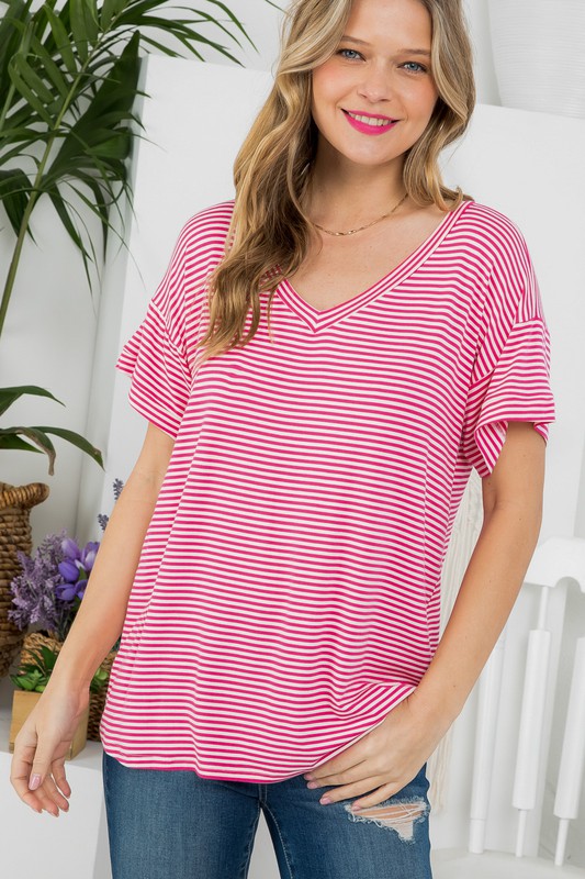 PIN STRIPE BOXY TOP