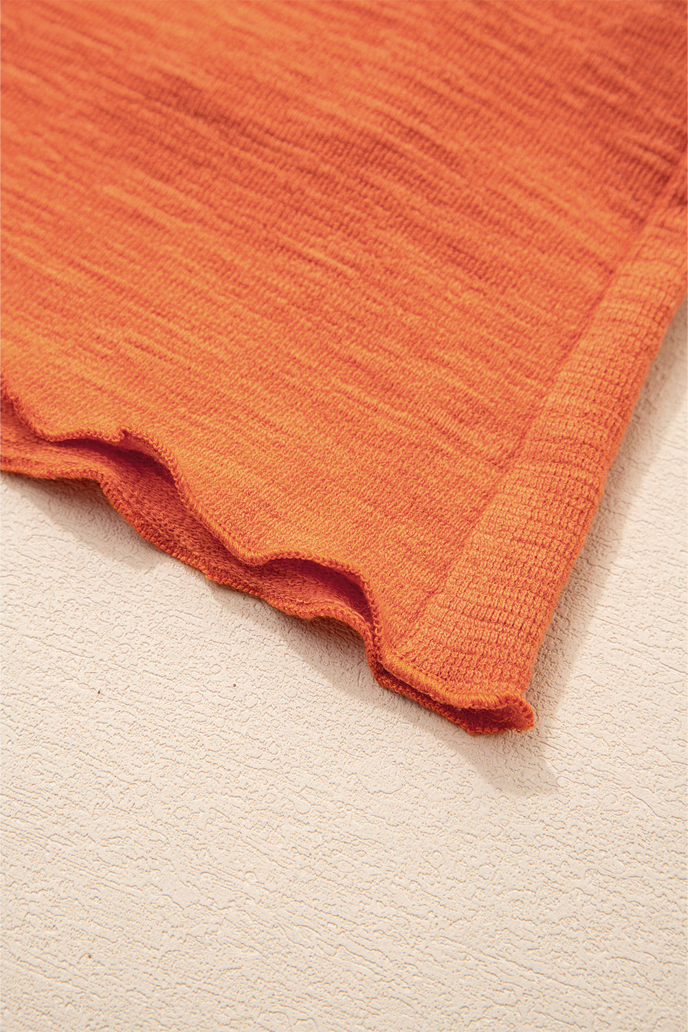 Grapefruit Orange U Neck Button Front Sleeveless Romper