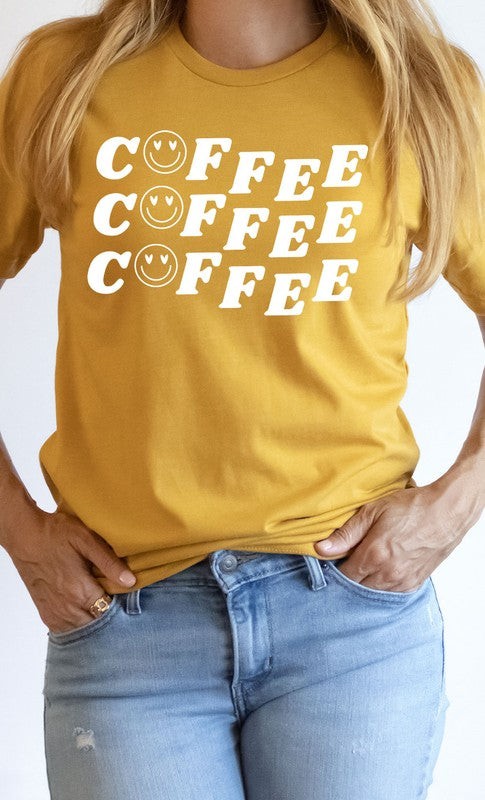 Smiley Coffee Graphic Tee