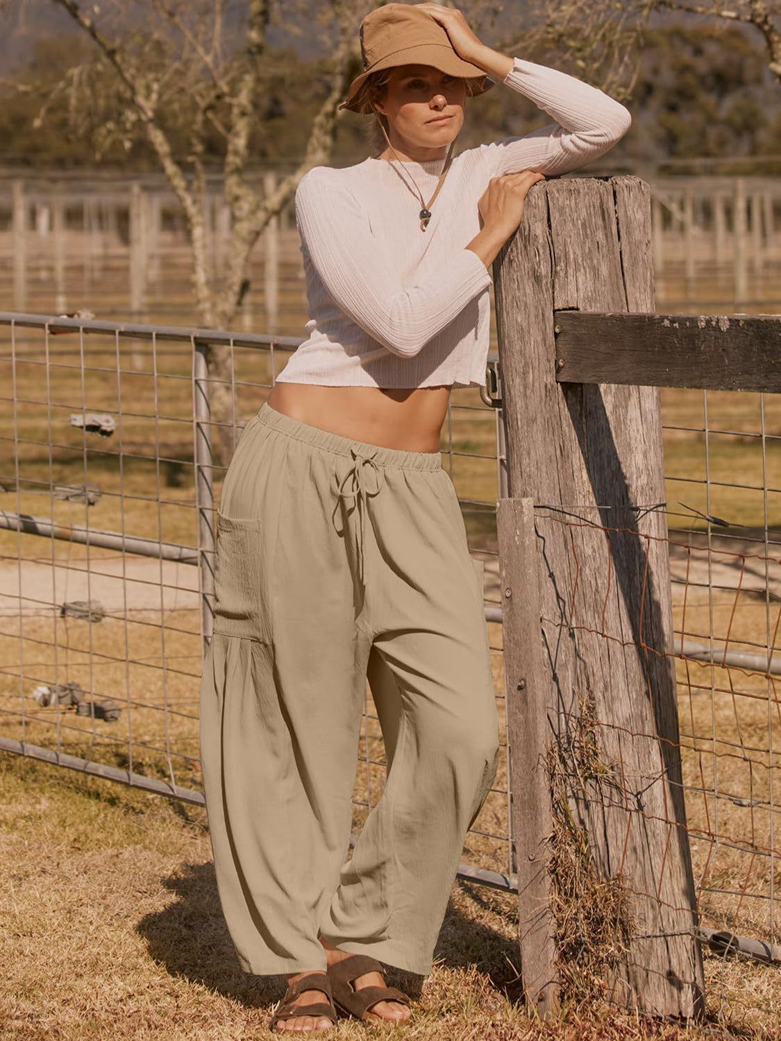 Full Size Wide Leg Pants with Pockets